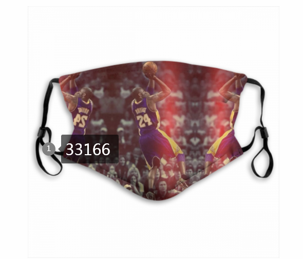 2021 NBA Los Angeles Lakers #24 kobe bryant 33166 Dust mask with filter